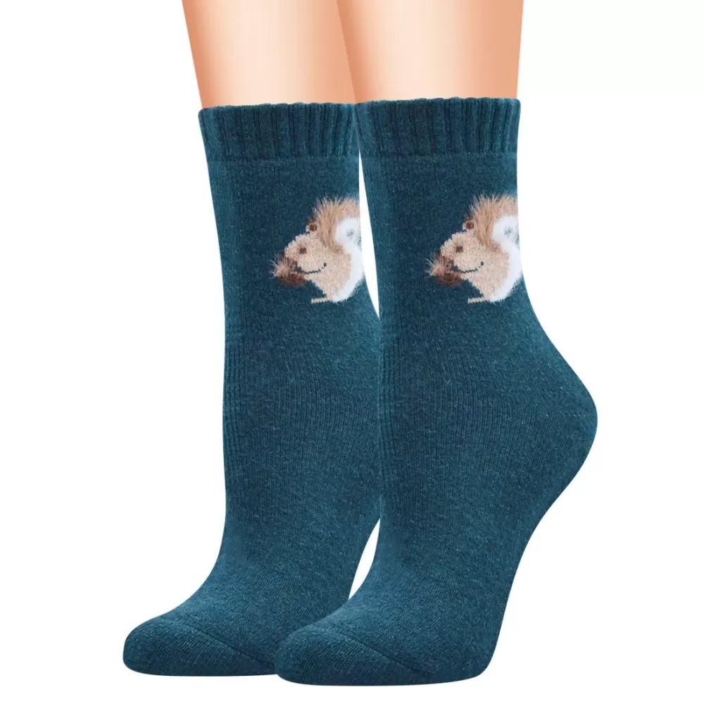 Forest Whisper: Cozy Wool Socks - Green