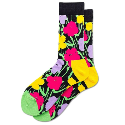 Harajuku Style Funny Socks - Floral Design