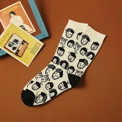 Harajuku Style Funny Villain Socks – Unisex Korean Cartoon Net Red Tide Socks - Variation 3