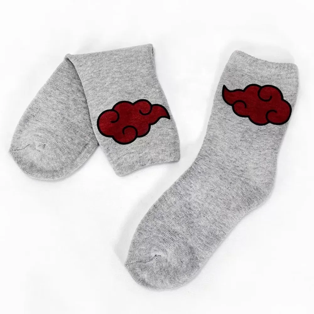 Sharingan Saga: Uchiha-Inspired Comfort Terry Socks - Naruto design 4