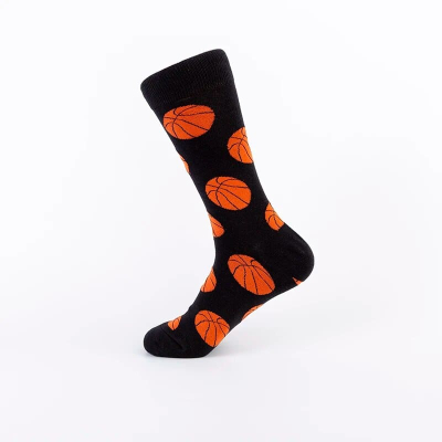 Sports-Themed Socks - Basketball, Black