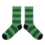 Stripe Carrot Embroidery Socks – Unisex Air Movement Fashion - Green