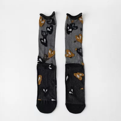 Summer Crystal Silk Socks – Novelty Animal Cartoon Print for Women - Art cool design 2