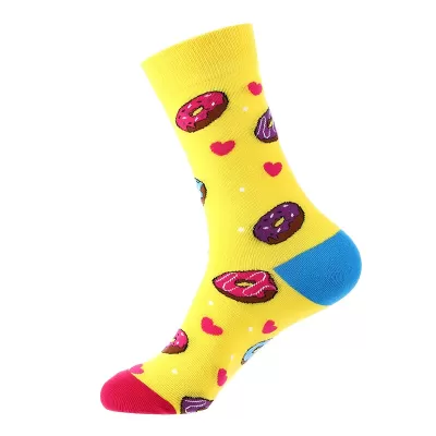 Sweet Treat Feet: Yellow Doughnut Delight Socks