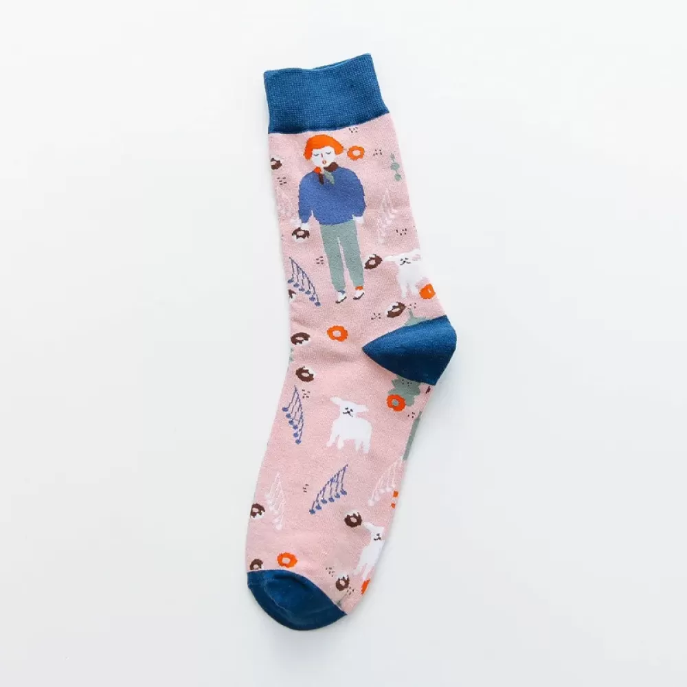 Urban Artistry: Abstract American-Style Hip Hop Socks - Art design 12