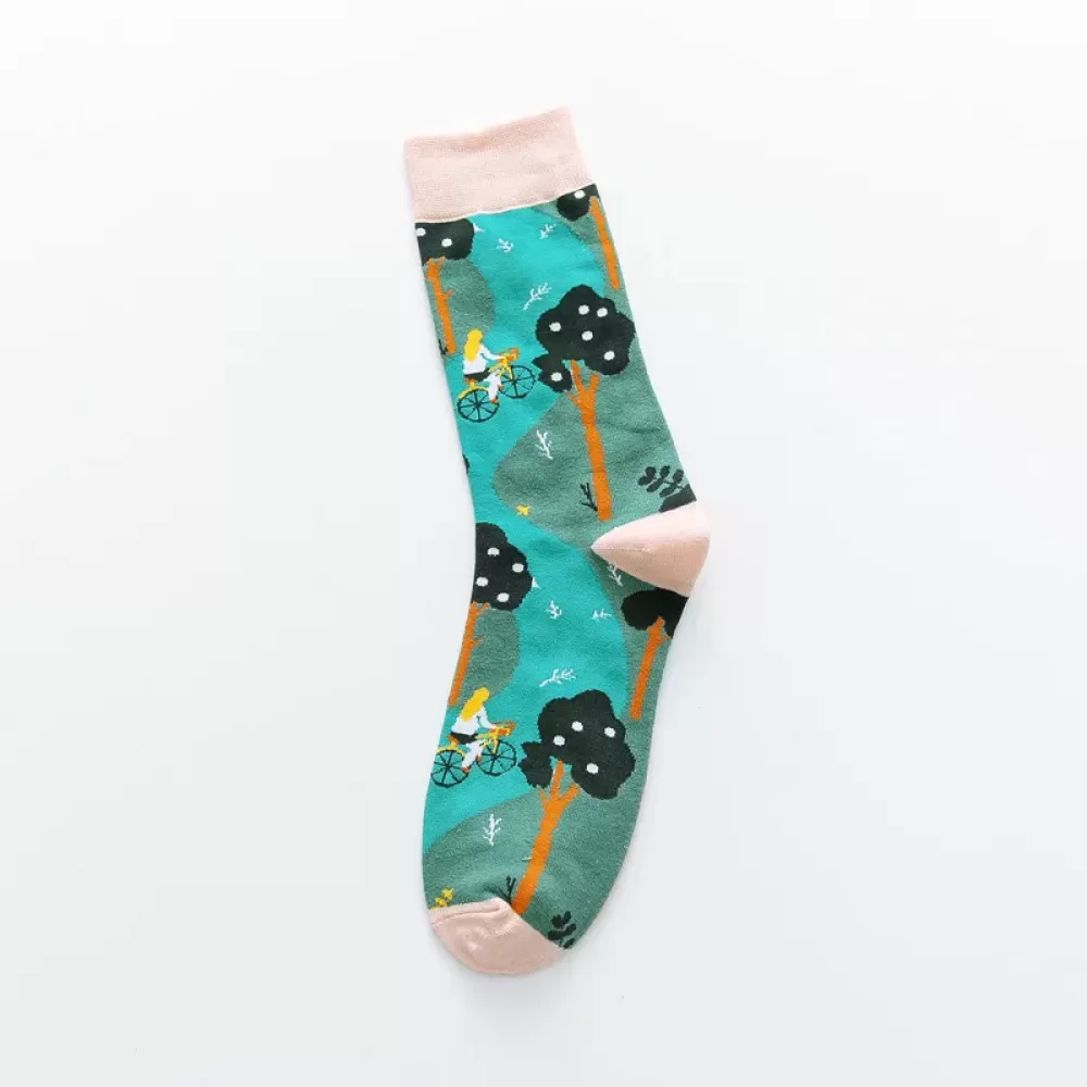 Urban Artistry: Abstract American-Style Hip Hop Socks - Art design 2