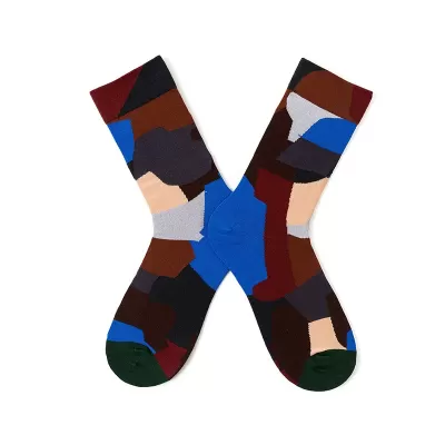Artistic Feet: Van Gogh Inspired Combed Cotton Socks - Art colorful design 22