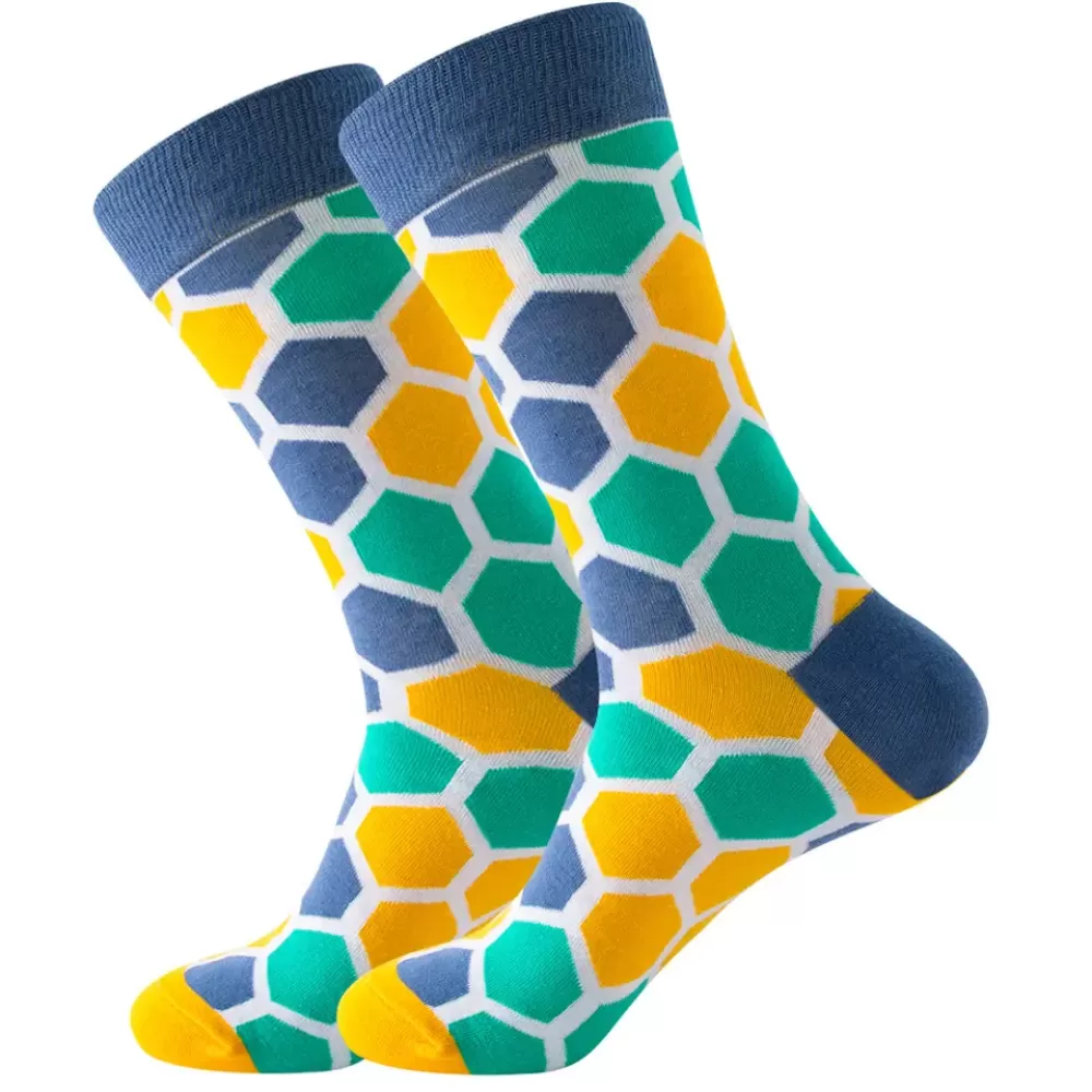 Blissful Rainbow Honeycomb Delight Rainbow Socks Collection