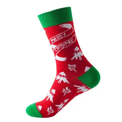 Cartoon Christmas Socks - Merry Red