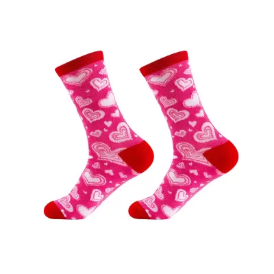 Chic Charm: Pink Red Lips Long Socks for Women - Lovely design 6