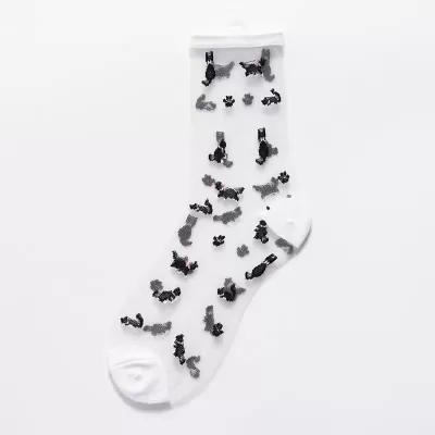 Chic Lace Mesh Fishnet Ankle Socks – Sexy Transparent Stretch for Women - Kawaii sheer design 10