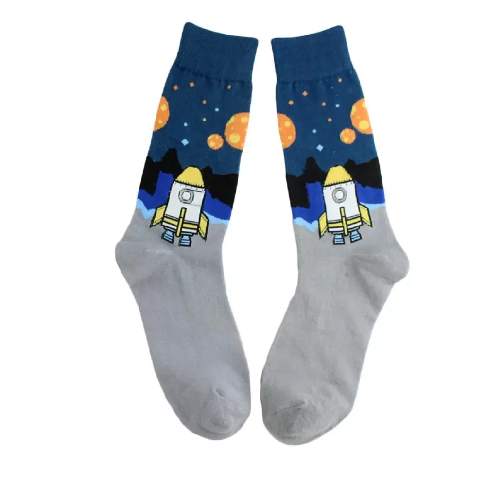 Cotton Astronaut Space Socks – Artistic and Fun - Astronaut-Space Socks style 3