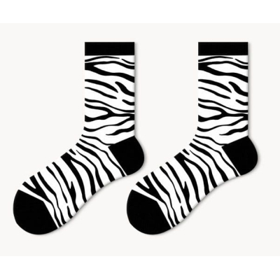 Rainbow Zebra Stripes Colorful Style Socks Collection