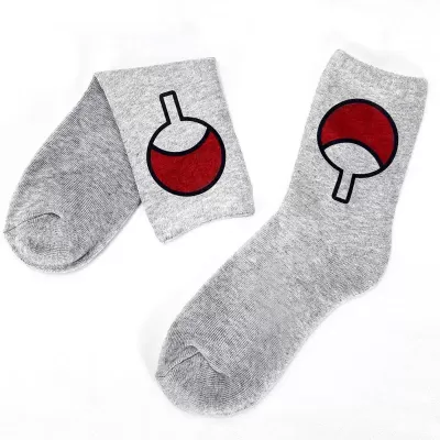 Sharingan Saga: Uchiha-Inspired Comfort Terry Socks - Naruto design 5