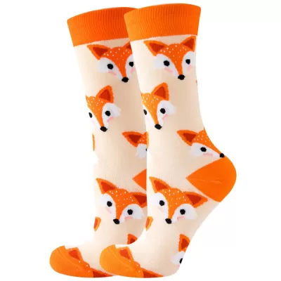 Sophisticated Beige Fox Socks