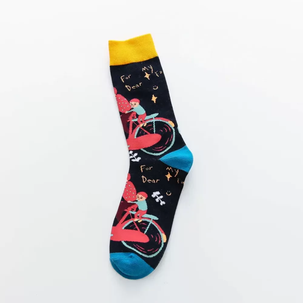 Urban Artistry: Abstract American-Style Hip Hop Socks - Art design 11