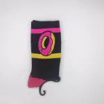 Urban Sweetness: Unisex Odd Future Donut Wool-Cotton Long Socks - Black