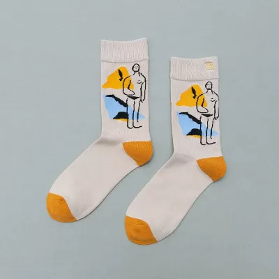 Whimsical Whiskers Pink Cat Face Socks - Pink Color