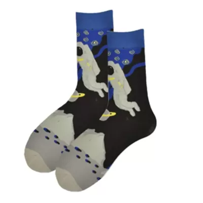 Astronaut Pattern Socks – Cool Colorful Socks - Astronaut Socks style 4