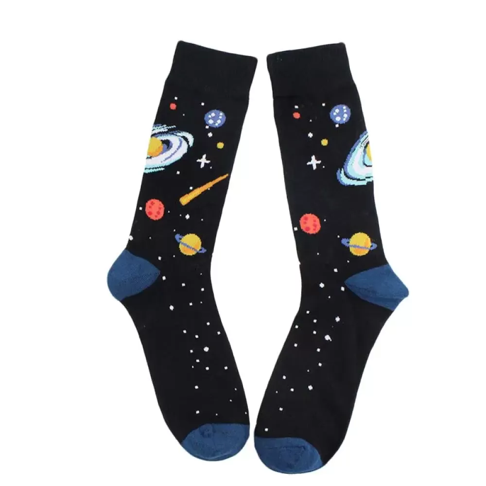 Cotton Astronaut Space Socks – Artistic and Fun - Astronaut-Space Socks style 2