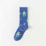 Dinosaur Dance: Paleozoic Pattern Socks - Blue