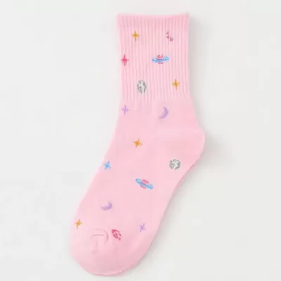 Galactic Glam: Pink Space Adventure Socks