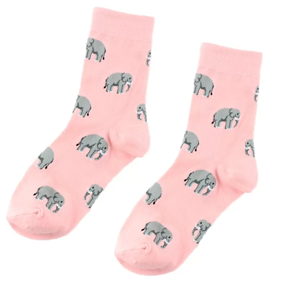 Harajuku-Inspired Animal Socks – Kawaii Rabbit, Cat, Fox Designs for Women - Pink