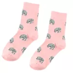 Harajuku-Inspired Animal Socks – Kawaii Rabbit, Cat, Fox Designs for Women - Pink