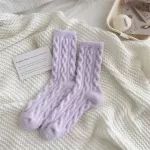 Japanese Arctic Velvet Purple Socks