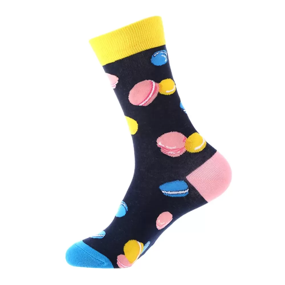 Macaroon Moon: Black Confectionery Socks