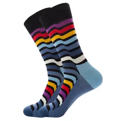 Retro Rainbow Curve Spectrum Colorful Socks Collection