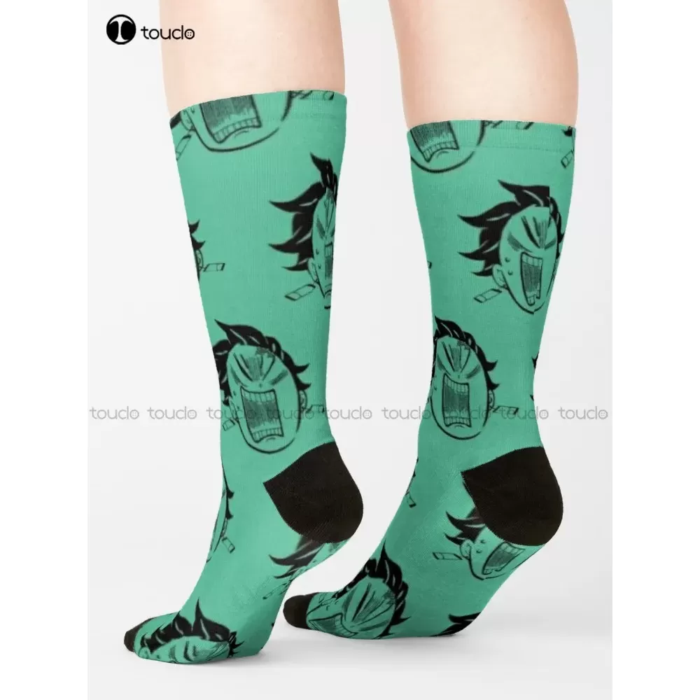 Slayer Chic: Customizable Demon Slayer Kimetsu No Yaiba Boot Socks - One Size