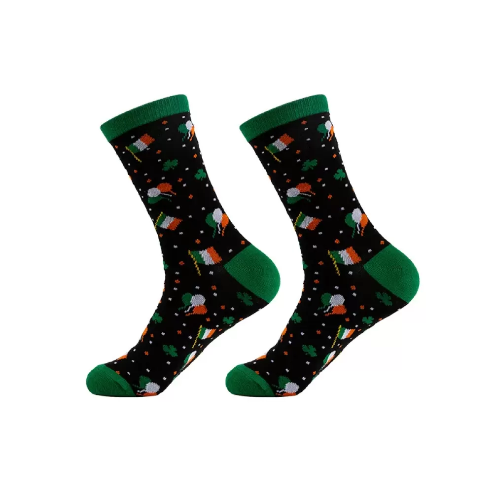 Verdant Vogue: Harajuku-Inspired Lucky Plant Socks - Stripped colorful design 9