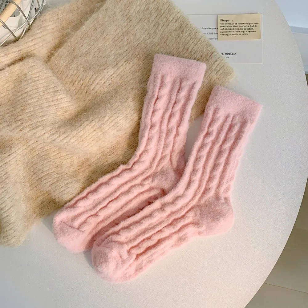 Winter Warmth Pink Thermal Long Socks