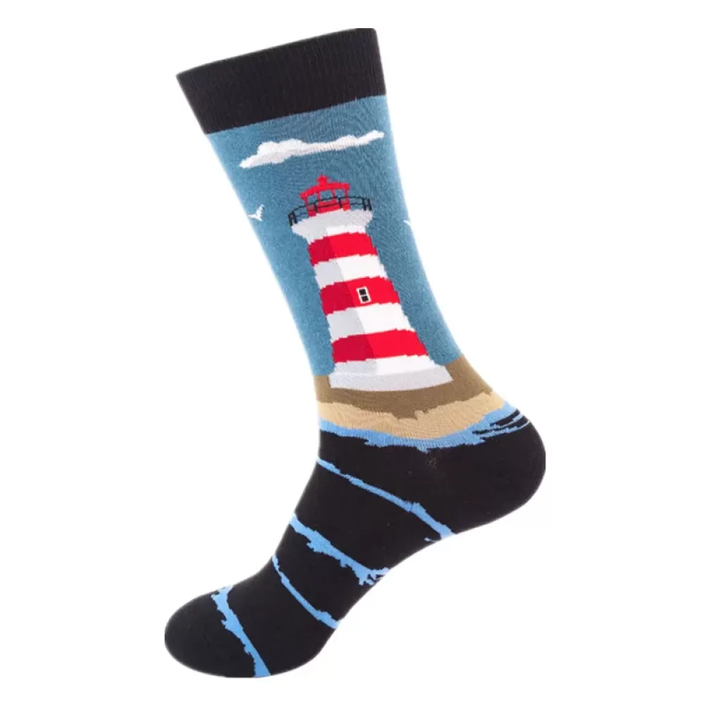 Astronaut Airplane Themed Cotton Socks – Fun Middle Tube Streetwear - Astronaut Socks style 25