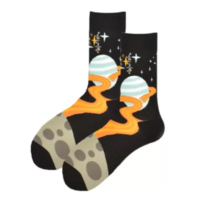 Astronaut Pattern Socks – Cool Colorful Socks - Astronaut Socks style 3