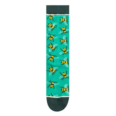 Green Bee Patterned Socks