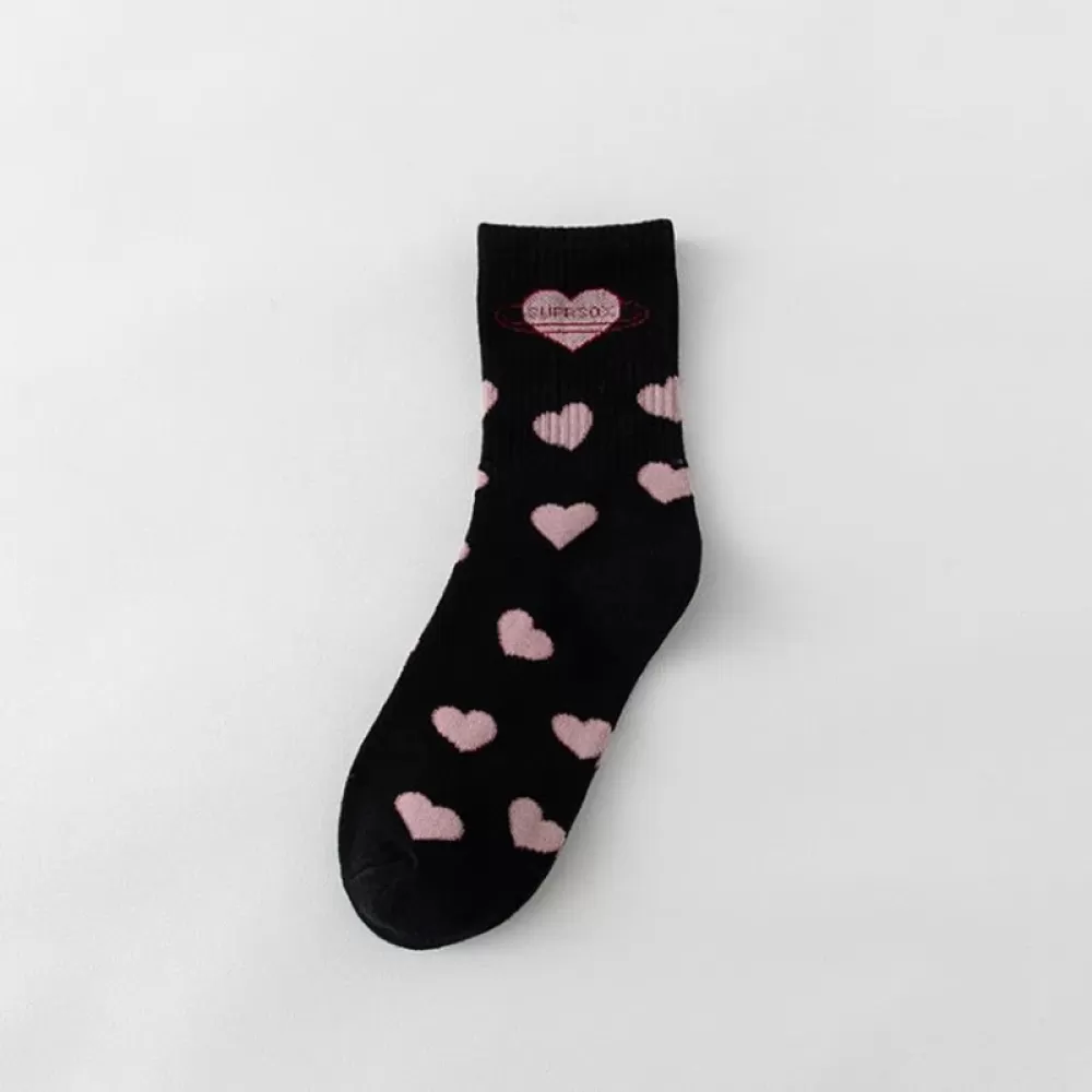 Loving Multiplicity: Black Sweet Love Socks - Many Hearts