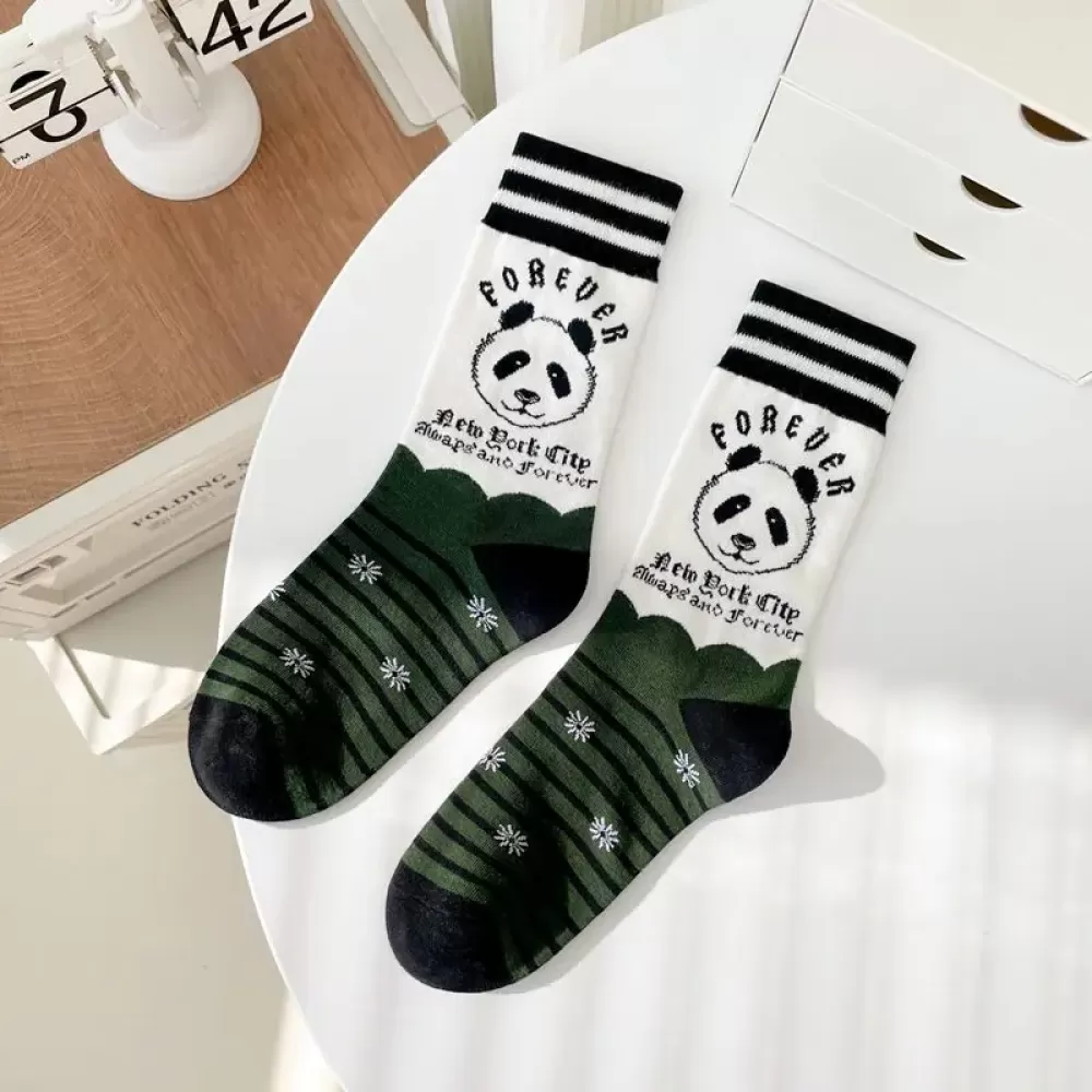 Panda Pals: Autumn Fashion Socks Style 2