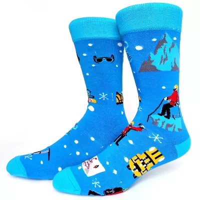 Skier-Themed Socks