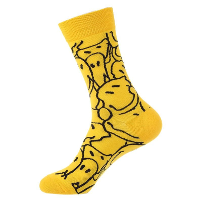 Sunburst Yellow Vibrant Vibe Crew Socks in Sunburst Yellow