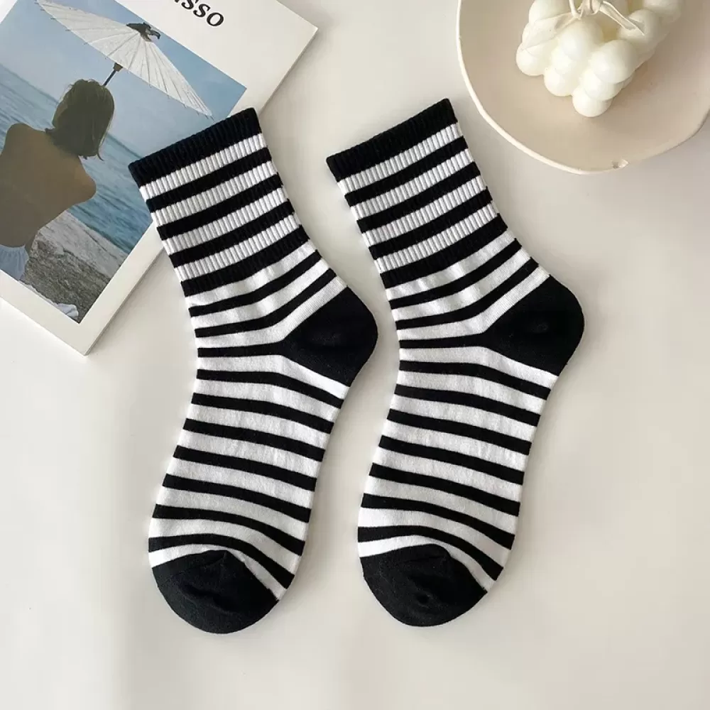 Cow Print Striped Socks #2