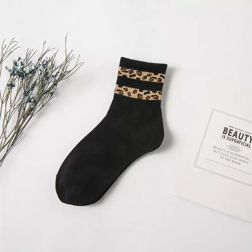 Jungle Jive: Chic Leopard Print Socks - Style 5