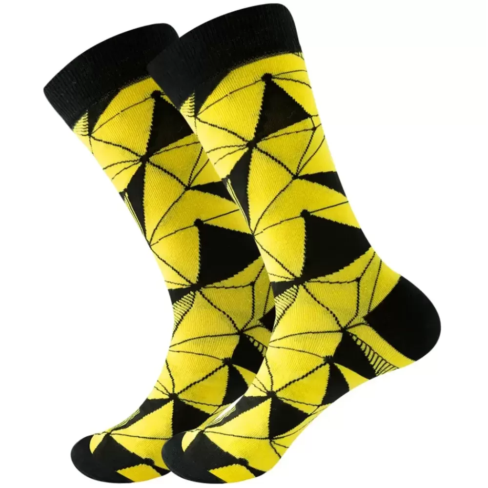 Midnight Crest Abstract Patterns Socks