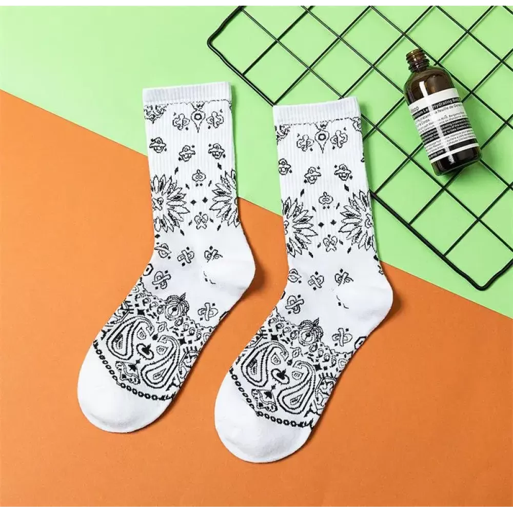 Mystical Elegance: Butterfly, Moon Star Patterned Socks - Cozy design 8