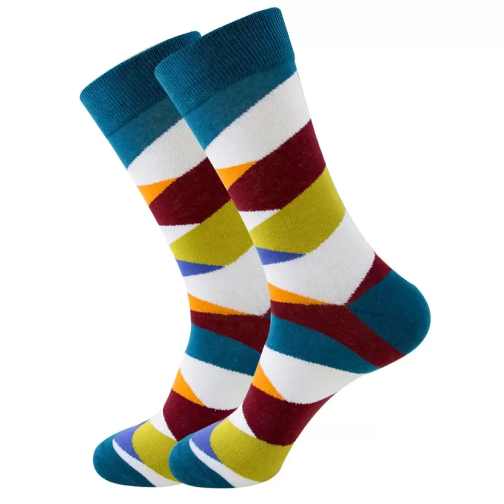 Rainbow Rustic Geometric Cozy Socks Collection
