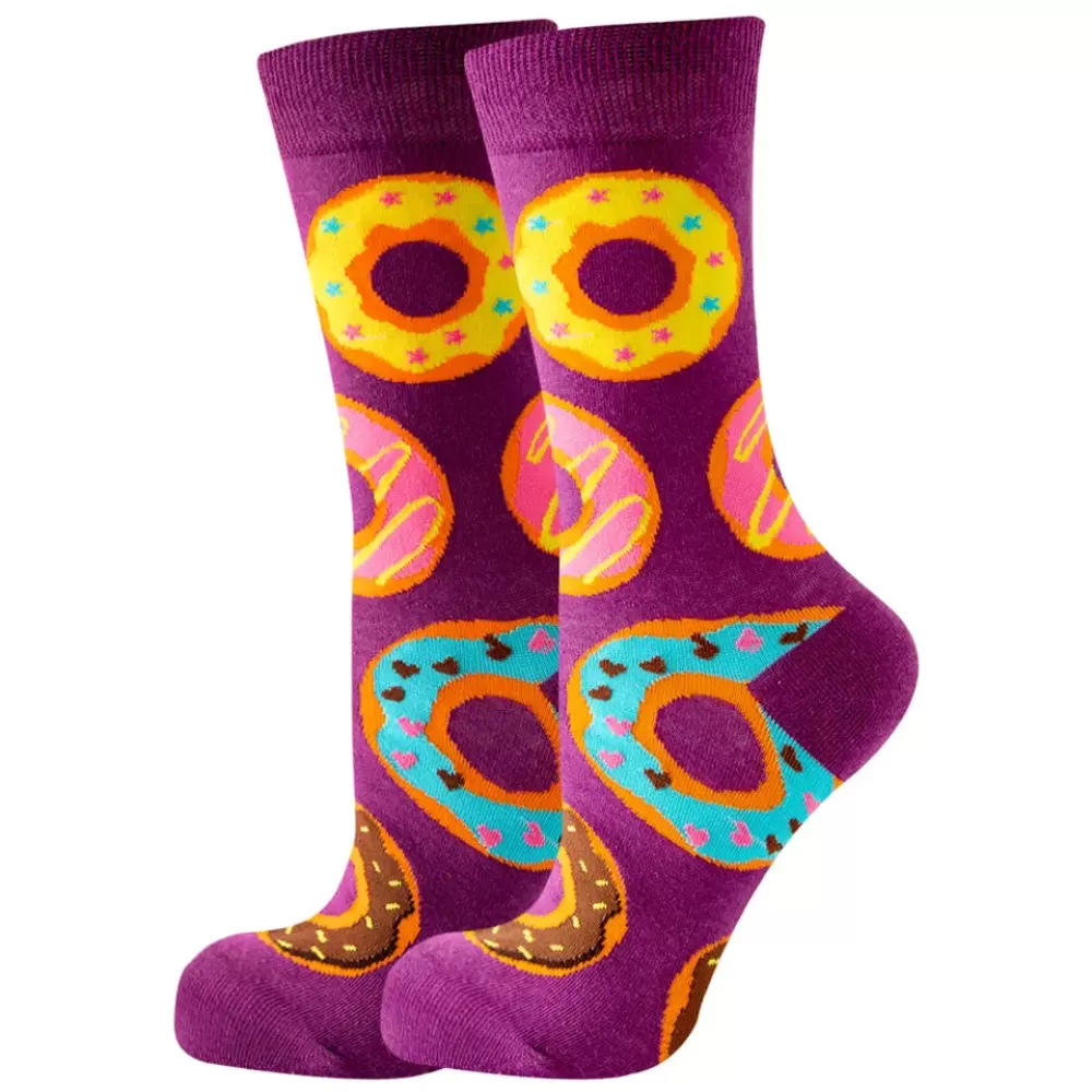 Rainbow Sprinkle Delightful Donut Socks - Colorful Sweet Socks