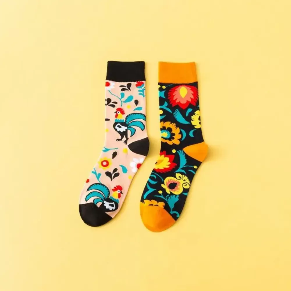 Rooster Ride: Skateboard & Nature Socks - Gallic Rooster