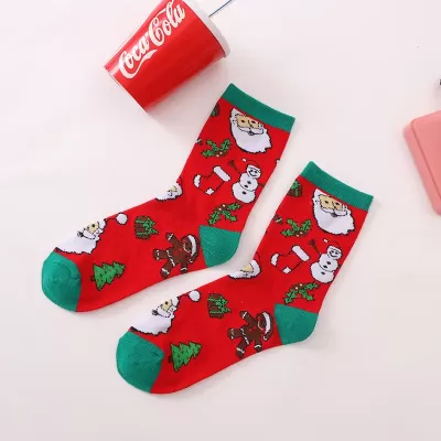 Santa Red Socks for Merry Christmas