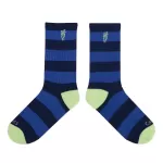 Stripe Carrot Embroidery Socks – Unisex Air Movement Fashion - Blue